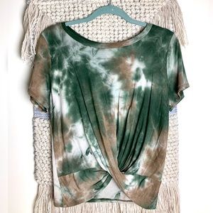 Tie Dyed Boho Twist Top Medium